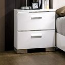 The appearance of Malte Night Stand In White designed by Furniture of America in the modern / contemporary interior design. This white piece of furniture was selected by 1StopBedrooms from Malte Collection to add a touch of cosiness and style into your home. Sku: CM7049WH-N. Material: Wood.