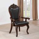 The appearance of Manzanita Arm Chair In Dark Cherry and Black designed by Furniture of America in the traditional interior design. This dark cherry and black piece of furniture  was selected by 1StopBedrooms from Manzanita Collection to add a touch of cosiness and style into your home. Sku: FM3261CH-AC-2PK. Material: Leather.