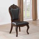 The appearance of Manzanita Side Chair In Dark Cherry and Black designed by Furniture of America in the traditional interior design. This dark cherry and black piece of furniture  was selected by 1StopBedrooms from Manzanita Collection to add a touch of cosiness and style into your home. Sku: FM3261CH-SC-2PK. Material: Leather.