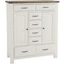 The appearance of Maple Road 8 Drawer Sweater Chest In Soft White and Natural designed by Artisan & Post in the transitional interior design. This white and natural piece of furniture was selected by 1StopBedrooms from Maple Road Collection to add a touch of cosiness and style into your home. Sku: 116-116. Material: Wood.