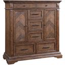 The appearance of Mar Vista Brushed Walnut Door Chest designed by New Classic in the transitional interior design. This brown piece of furniture  was selected by 1StopBedrooms from Mar Vista Collection to add a touch of cosiness and style into your home. Sku: B658-075. Material: Wood.