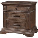 The appearance of Mar Vista Brushed Walnut Nightstand designed by New Classic in the transitional interior design. This brown piece of furniture  was selected by 1StopBedrooms from Mar Vista Collection to add a touch of cosiness and style into your home. Sku: B658-040. Material: Wood.