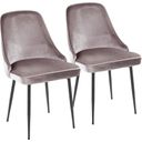 The appearance of Marcel Dining Chair Set of 2 In Silver and Black designed by Lumisource in the modern / contemporary interior design. This silver and black piece of furniture was selected by 1StopBedrooms from Marcel Collection to add a touch of cosiness and style into your home. Sku: DC-MARCL BKSV2. Material: Metal.