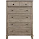 The appearance of Marceline Chest In Gray designed by Homelegance in the traditional interior design. This gray piece of furniture  was selected by 1StopBedrooms from Marceline Collection to add a touch of cosiness and style into your home. Sku: 1316-9. Material: Oak Veneer.