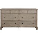 The appearance of Marceline Dresser In Gray designed by Homelegance in the traditional interior design. This gray piece of furniture  was selected by 1StopBedrooms from Marceline Collection to add a touch of cosiness and style into your home. Sku: 1316-5. Material: Oak Veneer.
