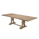 Maribel Extendable Dining Table with Two 16 Inch Removable Leaves In Rustic Natural Wood