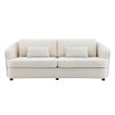 The appearance of Mariko Sofa with 2 Pillows In Beige Linen designed by ACME in the modern / contemporary interior design. This beige linen piece of furniture  was selected by 1StopBedrooms from Mariko Collection to add a touch of cosiness and style into your home. Sku: LV02770. Material: Wood.