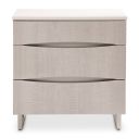 The appearance of Marin Nightstand In Greige designed by Michael Amini in the modern / contemporary interior design. This greige piece of furniture was selected by 1StopBedrooms from Marin Collection to add a touch of cosiness and style into your home. Sku: NKI-MRIN040-139. Material: Wood.