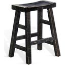The appearance of Marina Saddle Seat Counter Stool with Wood Seat Set of 2 In Black Sand designed by Sunny Designs in the modern / contemporary interior design. This black sand piece of furniture  was selected by 1StopBedrooms from Marina Collection to add a touch of cosiness and style into your home. Sku: 1768BS-24. Material: Solid Wood.