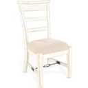 The appearance of Marina Side Chair with Cushion Seat Set of 2 In White Sand designed by Sunny Designs in the country / farmhouse interior design. This white sand piece of furniture was selected by 1StopBedrooms from Marina Collection to add a touch of cosiness and style into your home. Sku: 1604WS. Material: Solid Wood.