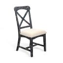 The appearance of Marina Chair with Cushion Seat Set of 2 In Black Sand designed by Sunny Designs in the transitional interior design. This black sand piece of furniture was selected by 1StopBedrooms from Marina Collection to add a touch of cosiness and style into your home. Sku: 1670BS. Material: Solid Wood.