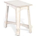 The appearance of Marina Chair Side Table In White Sand designed by Sunny Designs in the coastal interior design. This white sand piece of furniture was selected by 1StopBedrooms from Marina Collection to add a touch of cosiness and style into your home. Sku: 3172WS-CS. Material: Solid Wood.