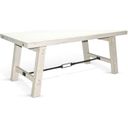 The appearance of Marina Dining Table with Turnbuckle In White Sand designed by Sunny Designs in the rustic / southwestern interior design. This white sand piece of furniture was selected by 1StopBedrooms from Marina Collection to add a touch of cosiness and style into your home. Sku: 1367WS. Table Top Shape: Rectangular. Size: 38" x 74". Material: Solid Wood.