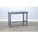 The appearance of Marina Ocean Blue Counter Table designed by Sunny Designs in the modern / contemporary interior design. This ocean blue piece of furniture was selected by 1StopBedrooms from Marina Collection to add a touch of cosiness and style into your home. Sku: 1172OB-36. Table Top Shape: Rectangular. Material: Solid Wood.