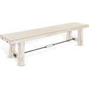 The appearance of Marina White Sand 64 Inch Bench With Turnbuckle With Wood Seat designed by Sunny Designs in the country / farmhouse interior design. This white sand piece of furniture was selected by 1StopBedrooms from Marina Collection to add a touch of cosiness and style into your home. Sku: 1615WS. Material: Solid Wood.