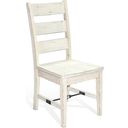 The appearance of Marina Ladderback Chair with Turnbuckle and Wood Seat Set of 2 In White Sand designed by Sunny Designs in the traditional interior design. This white sand piece of furniture was selected by 1StopBedrooms from Marina Collection to add a touch of cosiness and style into your home. Sku: 1508WS-T. Material: Solid Wood.