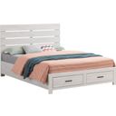 The appearance of Brantford Queen Storage Bed Coastal White designed by Coaster in the country / farmhouse interior design. This white piece of furniture was selected by 1StopBedrooms from Brantford Collection to add a touch of cosiness and style into your home. Sku: 207050QB1;207050QB2. Bed Type: Storage Bed. Material: Wood. Bed Size: Queen.