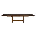 The appearance of Mariposa 132" Rustic Whiskey Extendable Trestle Dining Table designed by A-America in the transitional interior design. This whiskey piece of furniture was selected by 1StopBedrooms from Mariposa Collection to add a touch of cosiness and style into your home. Sku: MRPRW6081. Table Top Shape: Rectangular. Material: Rubberwood. Size: 132" x 40".