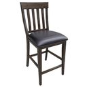 Mariposa Black Slat Back Upholstered Counter Chair Set of 2