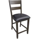 The appearance of Mariposa Ladderback Counter Chair Set of 2 with Upholstered Seat Warm Grey Finish designed by A-America in the transitional interior design. This warm grey piece of furniture was selected by 1StopBedrooms from Mariposa Collection to add a touch of cosiness and style into your home. Sku: MRPWG3552. Material: Rubberwood.