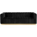 Marlon Velvet Sofa In Black