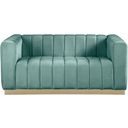 Marlon Velvet Loveseat In Mint