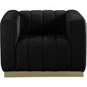 Marlon Velvet Chair In Black