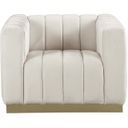 Marlon Velvet Chair In Cream