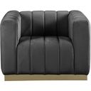 Marlon Velvet Chair In Grey