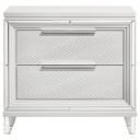 Marmore 2-Drawer Nightstand Bedside Table In White