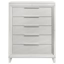 Marmore 5-Drawer Bedroom Chest of Drawers In White