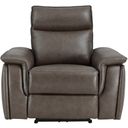 The appearance of Maroni Brown Power Recliner With Power Headrest designed by Homelegance in the modern / contemporary interior design. This brown piece of furniture was selected by 1StopBedrooms from Maroni Collection to add a touch of cosiness and style into your home. Sku: 8259RFDB-1PWH. Material: Leather.