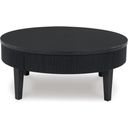 The appearance of Marstream Coffee Table In Black designed by Signature Design by Ashley in the modern / contemporary interior design. This black piece of furniture  was selected by 1StopBedrooms from Marstream Collection to add a touch of cosiness and style into your home. Sku: T551-8. Material: Wood.