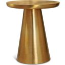 Martini End Table In Brushed Gold