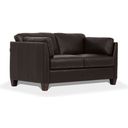 The appearance of Matias Chocolate Leather Loveseat designed by ACME in the modern / contemporary interior design. This chocolate piece of furniture was selected by 1StopBedrooms from Matias Collection to add a touch of cosiness and style into your home. Sku: 55011. Material: Leather.