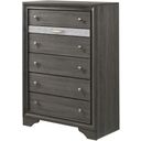 The appearance of Matrix Chest In Gray designed by Galaxy Home Furnishings in the traditional interior design. This gray piece of furniture was selected by 1StopBedrooms from Matrix Collection to add a touch of cosiness and style into your home. Sku: 808857739148. Material: Wood.