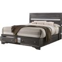 The appearance of Matrix Full Storage Bed In Gray designed by Galaxy Home Furnishings in the traditional interior design. This gray piece of furniture was selected by 1StopBedrooms from Matrix Collection to add a touch of cosiness and style into your home. Sku: 698781170137-1;698781170137-2;698781170137-3. Bed Type: Storage Bed. Material: Wood. Bed Size: Full.