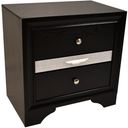 The appearance of Matrix Night Stand In Black designed by Galaxy Home Furnishings in the modern / contemporary interior design. This black piece of furniture was selected by 1StopBedrooms from Matrix Collection to add a touch of cosiness and style into your home. Sku: 808857578259. Material: Wood.