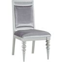 The appearance of Maverick Side Chair (Set of 2) designed by ACME in the glam interior design. This platinum piece of furniture was selected by 1StopBedrooms from Maverick Collection to add a touch of cosiness and style into your home. Sku: 61802. Material: Wood.