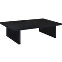 The appearance of Max Rectangular Engineered Laminate Coffee Table In Black designed by Coaster in the modern / contemporary interior design. This black piece of furniture  was selected by 1StopBedrooms from Max Collection to add a touch of cosiness and style into your home. Sku: 706278. Material: Engineered Wood.