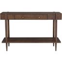 The appearance of Maxwell One Drawer Console Table In Caramel designed by Fairfield Chair in the modern / contemporary interior design. This caramel piece of furniture  was selected by 1StopBedrooms from Maxwell Collection to add a touch of cosiness and style into your home. Sku: 8057-99-C. Material: Solid Oak.