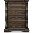 The appearance of Maylee Chest of Drawers In Dark Brown designed by Signature Design by Ashley in the traditional interior design. This dark brown piece of furniture was selected by 1StopBedrooms from Maylee Collection to add a touch of cosiness and style into your home. Sku: B947-46. Material: Wood.