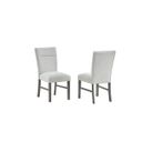 Mayra Fabric Dining Chair Set of 2 in Light Gray