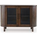 The appearance of Mayridge Accent Cabinet In Medium Brown designed by Signature Design by Ashley in the transitional interior design. This medium brown piece of furniture  was selected by 1StopBedrooms from Mayridge Collection to add a touch of cosiness and style into your home. Sku: A4000694.
