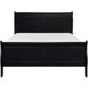 The appearance of Mayville Burnished Black Queen Sleigh Bed designed by Homelegance in the modern / contemporary interior design. This black piece of furniture  was selected by 1StopBedrooms from Mayville Collection to add a touch of cosiness and style into your home. Sku: 2147BK-1;2147BK-3. Bed Type: Sleigh Bed. Material: Wood. Bed Size: Queen.