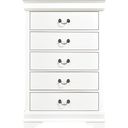 The appearance of Mayville Burnished White Chest designed by Homelegance in the modern / contemporary interior design. This white piece of furniture was selected by 1StopBedrooms from Mayville Collection to add a touch of cosiness and style into your home. Sku: 2147W-9. Material: Wood.