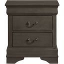 The appearance of Mayville Stained Grey Nightstand designed by Homelegance in the traditional interior design. This gray piece of furniture was selected by 1StopBedrooms from Mayville Collection to add a touch of cosiness and style into your home. Sku: 2147SG-4. Material: Wood.