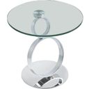 The appearance of Mc Chicago End Table designed by J&M in the modern / contemporary interior design. This glass piece of furniture  was selected by 1StopBedrooms from Chicago Collection to add a touch of cosiness and style into your home. Sku: 18883-ET. Material: Glass.