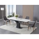 The appearance of MC Fiori Extension Table In White and Black designed by J&M in the modern / contemporary interior design. This white and black piece of furniture was selected by 1StopBedrooms from Fiori Collection to add a touch of cosiness and style into your home. Sku: 17844. Material: Aluminum. Table Top Shape: Rectangular. Size: 79".