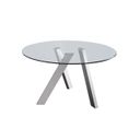 The appearance of Mc Tower Round Table designed by J&M in the modern / contemporary interior design. This glass piece of furniture was selected by 1StopBedrooms from Tower Collection to add a touch of cosiness and style into your home. Sku: 18866. Table Top Shape: Round. Material: Glass. Size: 51".
